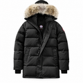 Canada Goose Long Fur-Trim Parka — Black