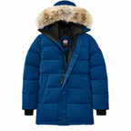 Canada Goose Long Fur-Trim Parka — Blue