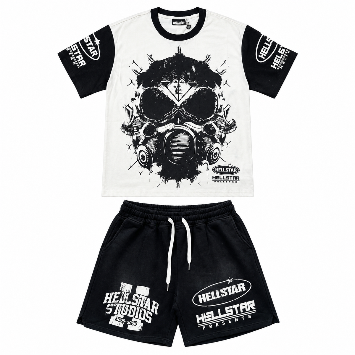 Hellstar Mask Graphic Shorts Set