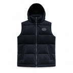 Burberry Hooded Quilted Gilet — front view, white background