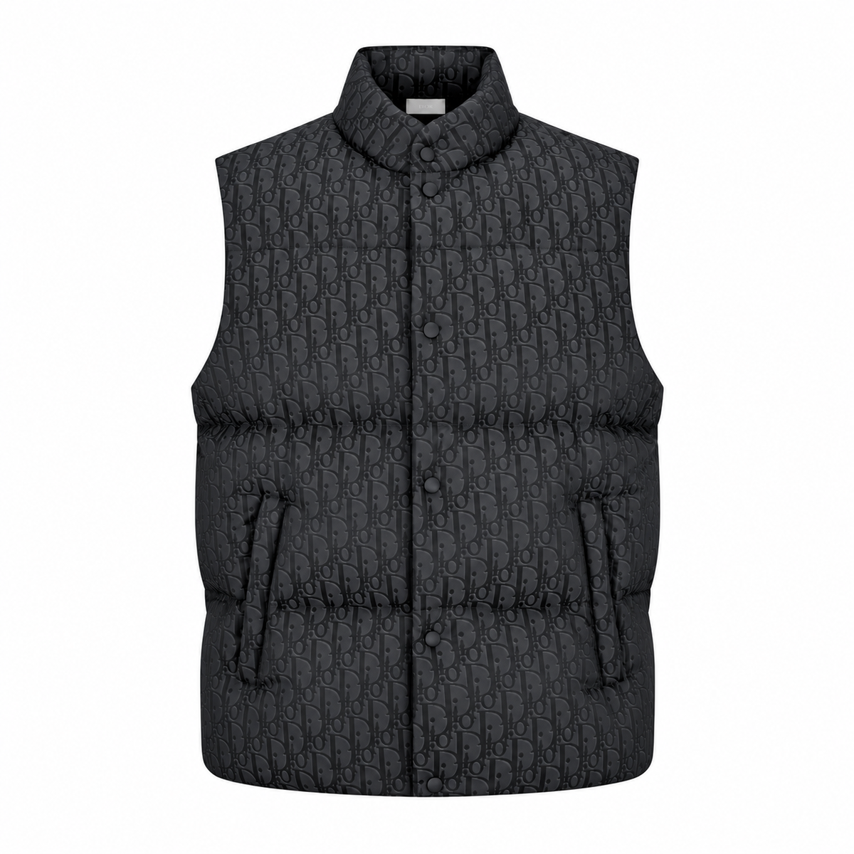 Dior Oblique Down Gilet — front view, white background