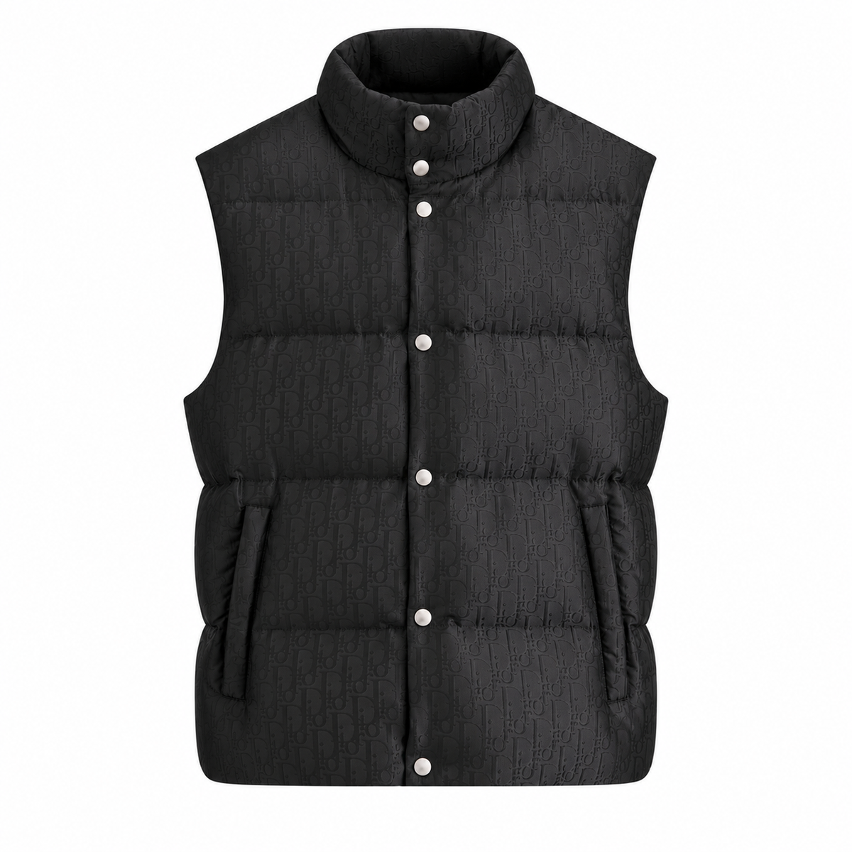 Dior Oblique Technical Jacquard Gilet — Black — view 1