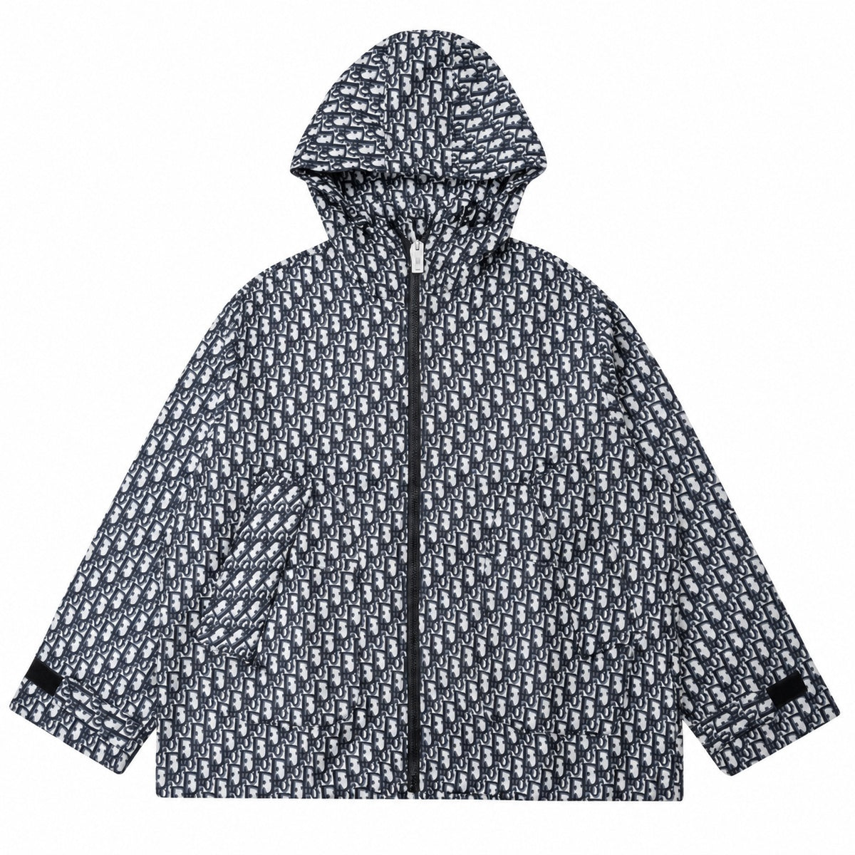 Dior Black and White Oblique Hooded Jacket