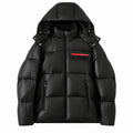 Prada Black Red Label Hooded Puffer Jacket
