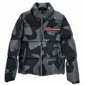 Prada Grey Geometric Print Puffer Jacket