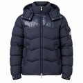 Moncler Chevron Panel Hooded Puffer