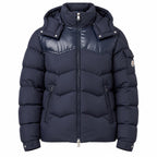 Moncler Chevron Panel Hooded Puffer