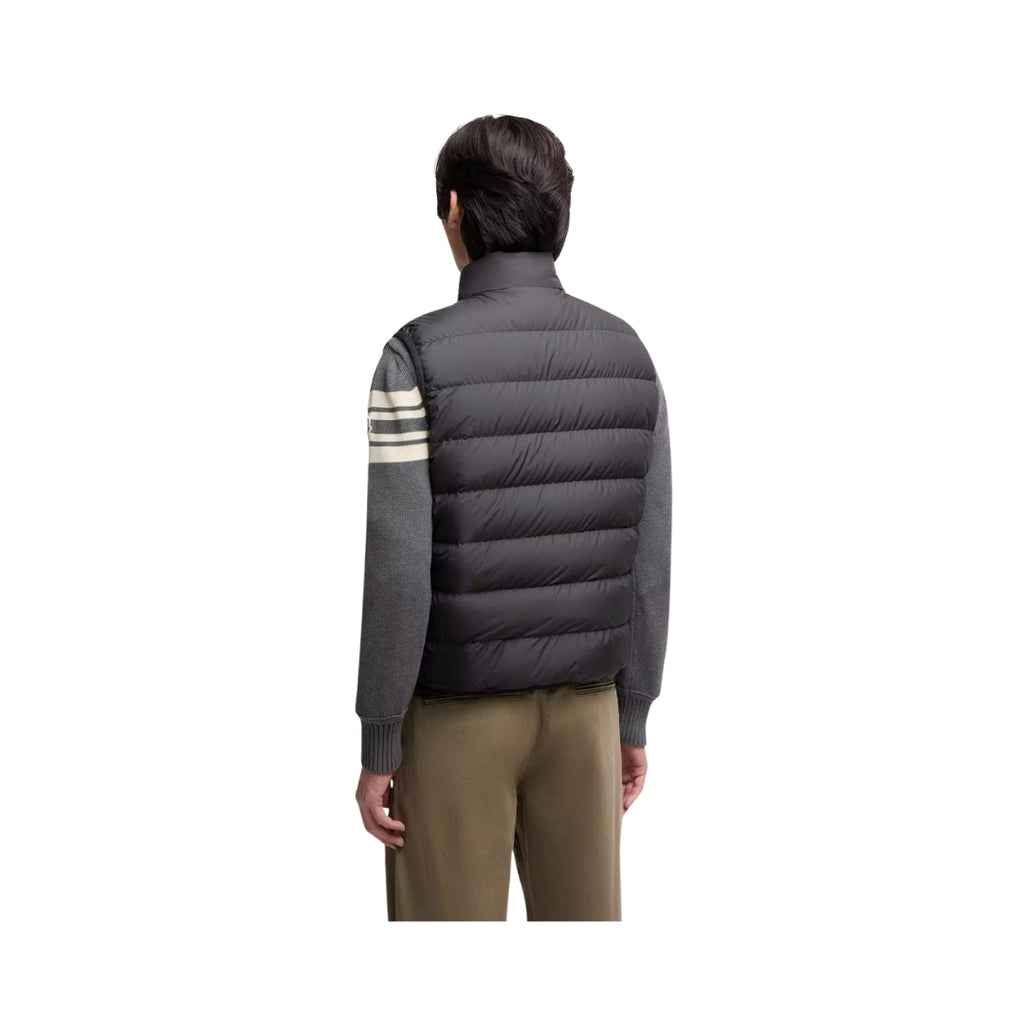 Moncler Contrin men's gilet Black – back on model