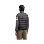 Moncler Contrin men's gilet Black – back on model