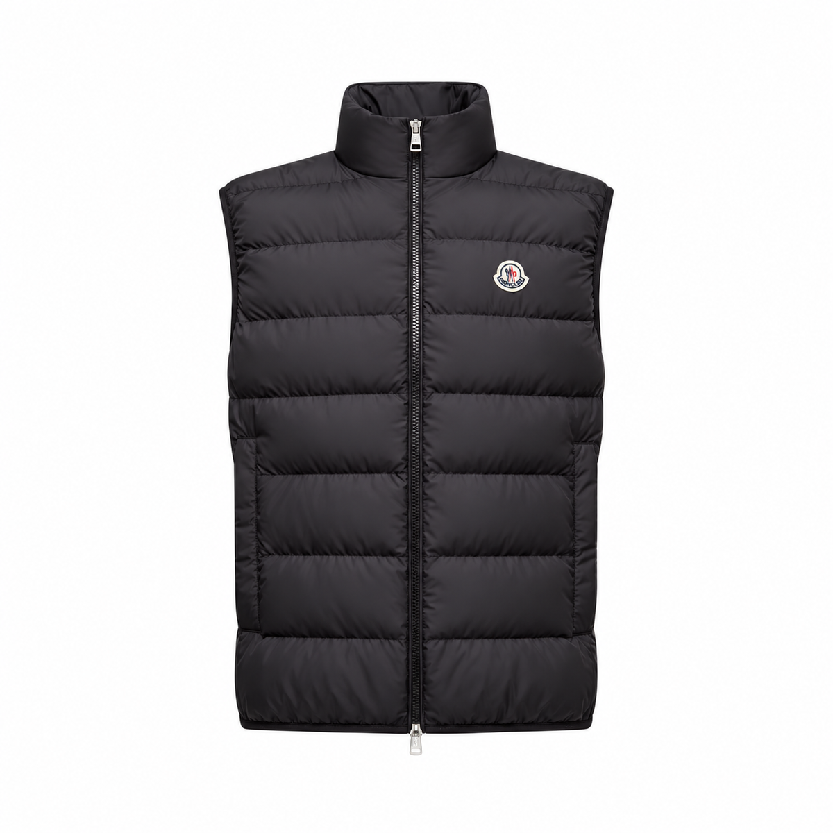 Moncler Contrin Down Gilet — front view, white background