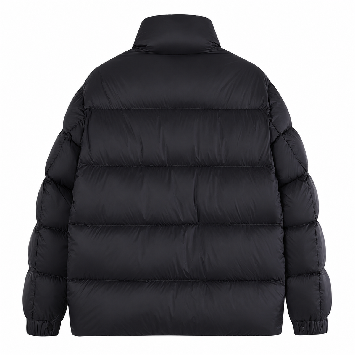 Moncler Big Logo High Collar Puffer Jacket – Black