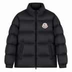 Moncler Big Logo High Collar Puffer Jacket – Black