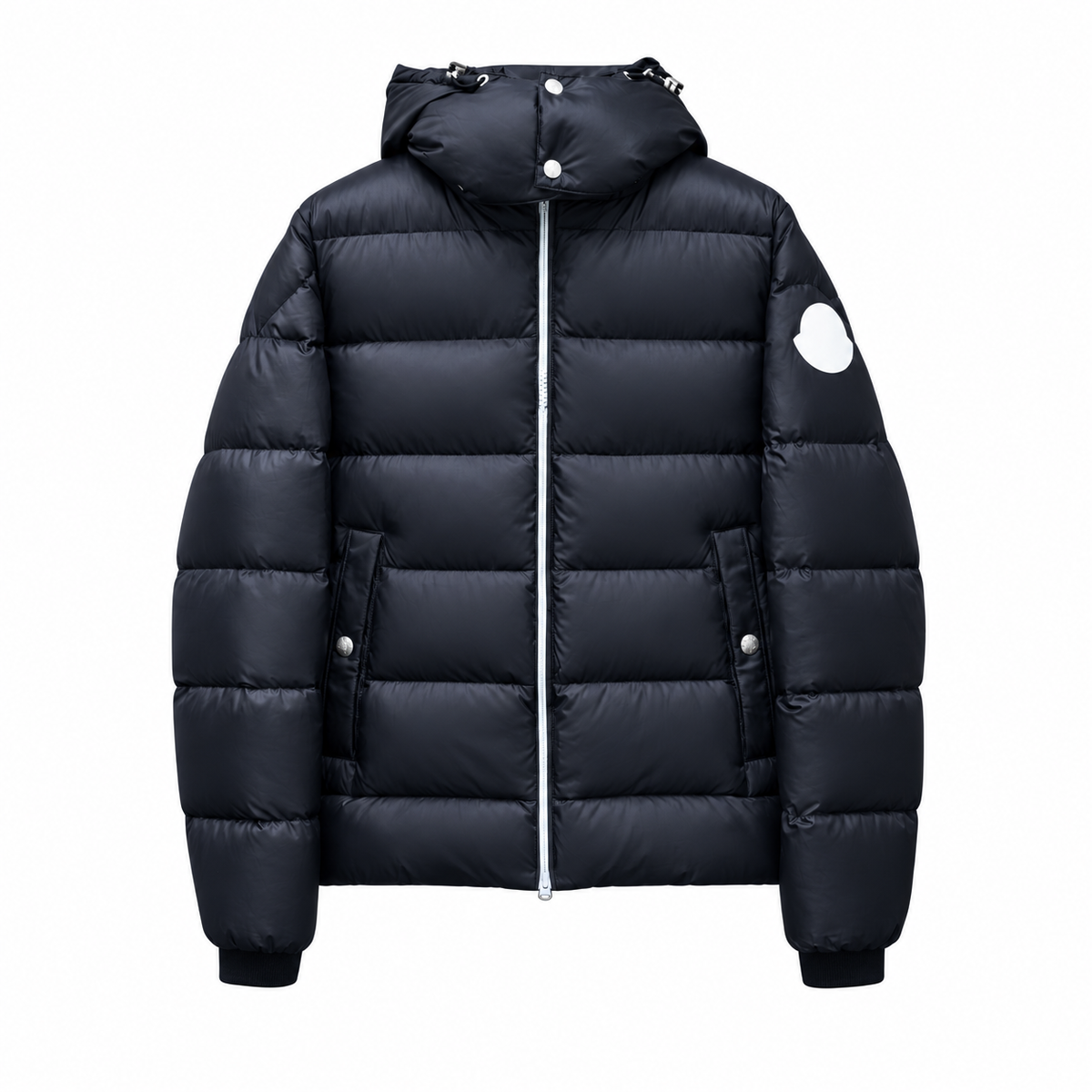 Moncler navy hooded puffer jacket — photo 1