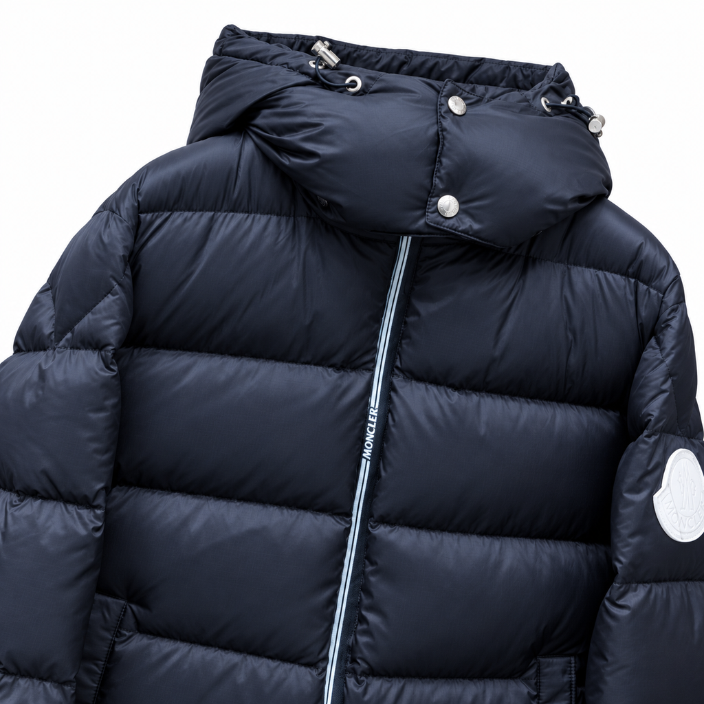 Moncler navy hooded puffer jacket — photo 4