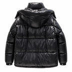 Moncler Tricolor Zip Hooded Puffer Jacket – Black