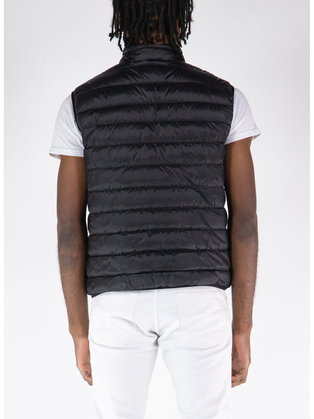Palm Angels Classic Logo Puffer Gilet — Black — view 3