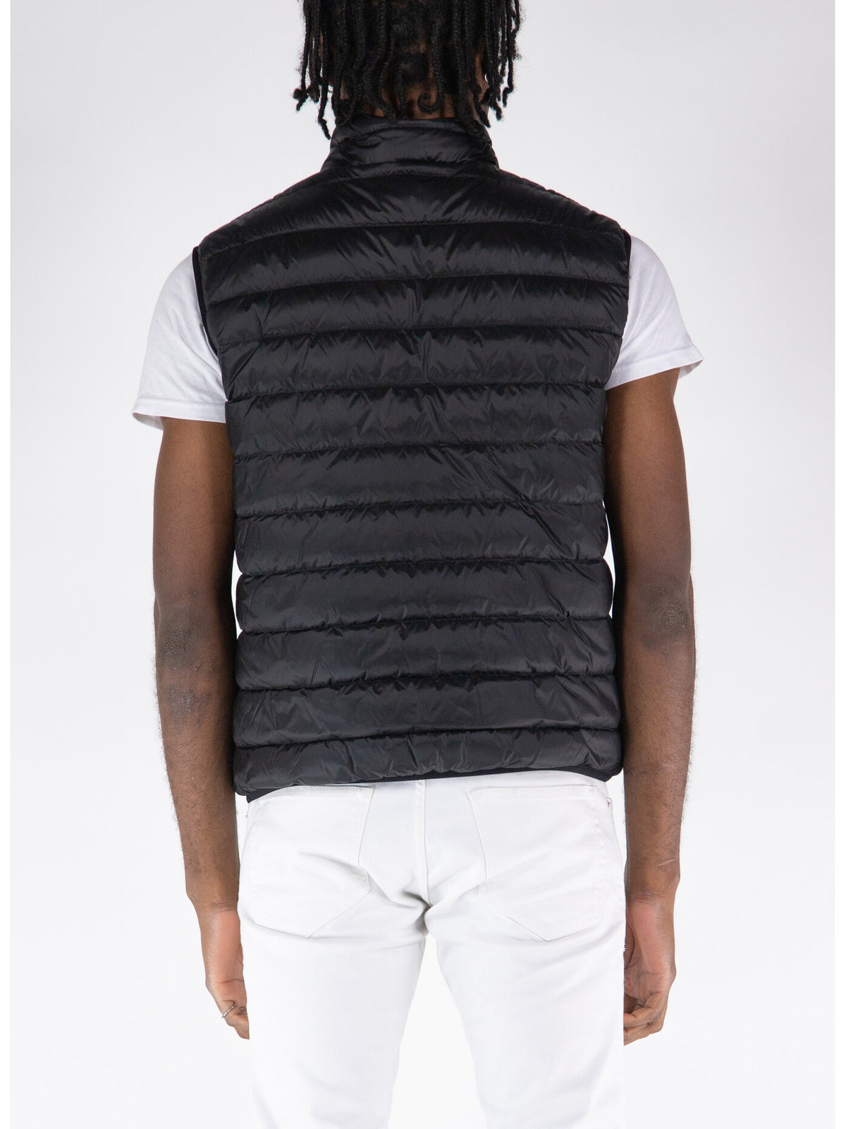 Palm Angels Classic Logo Puffer Gilet — Black — view 3