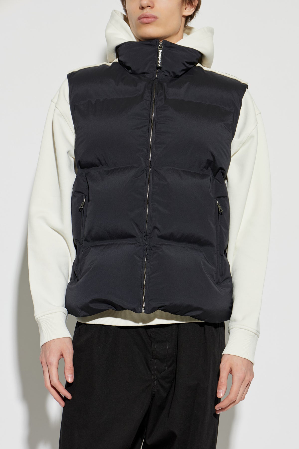 Palm Angels Stand-Collar Insulated Gilet — Black — view 3