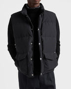Prada Technical Fabric Down Gilet — Black — view 3