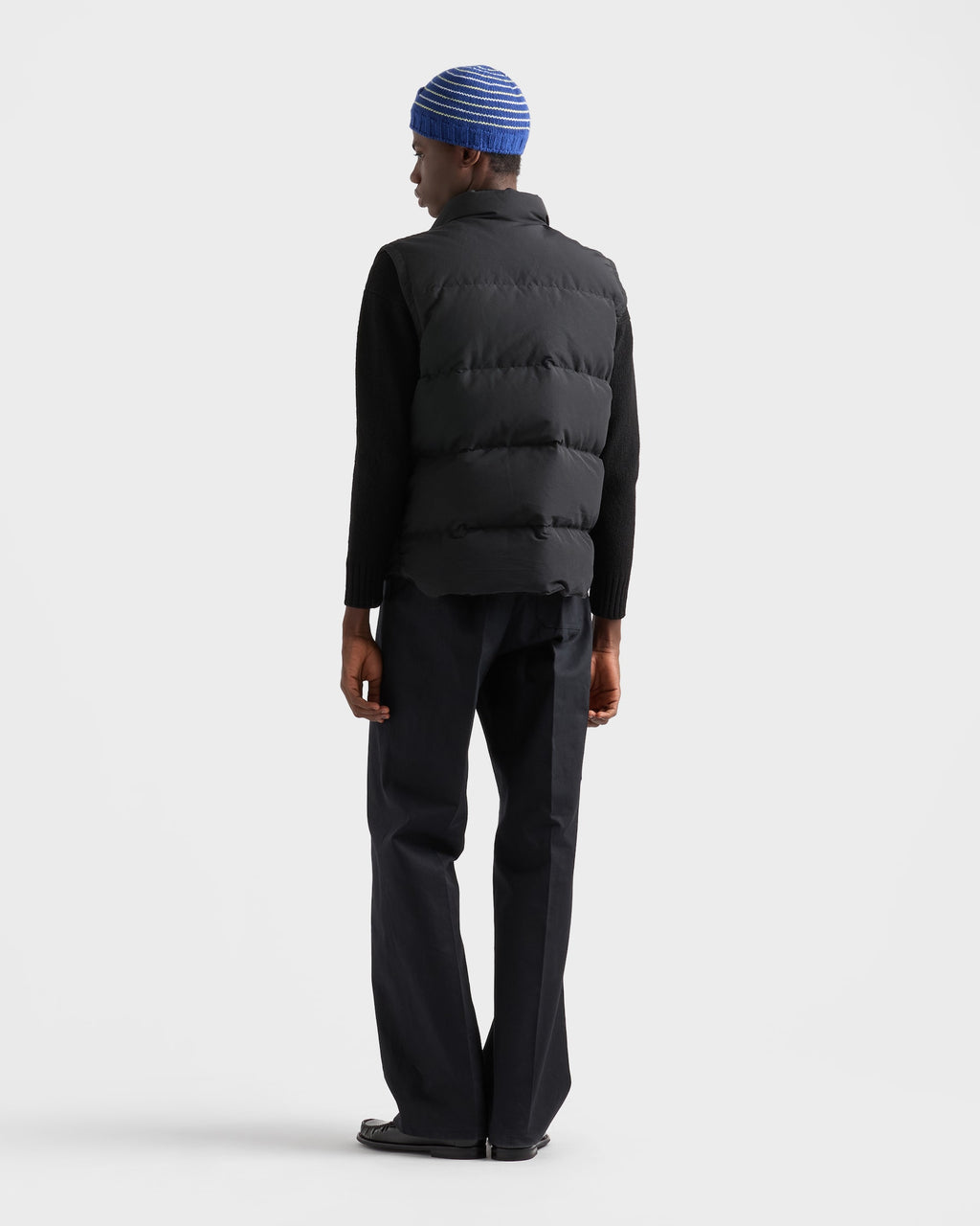 Prada Technical Fabric Down Gilet — Black — view 5