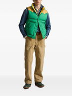 Ralph Lauren Contrast-Panel Ripstop Gilet — Green — view 2