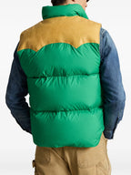 Ralph Lauren Contrast-Panel Ripstop Gilet — Green — view 5