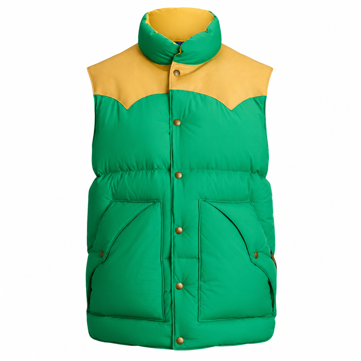 Ralph Lauren Contrast-Panel Ripstop Gilet — front view, white background