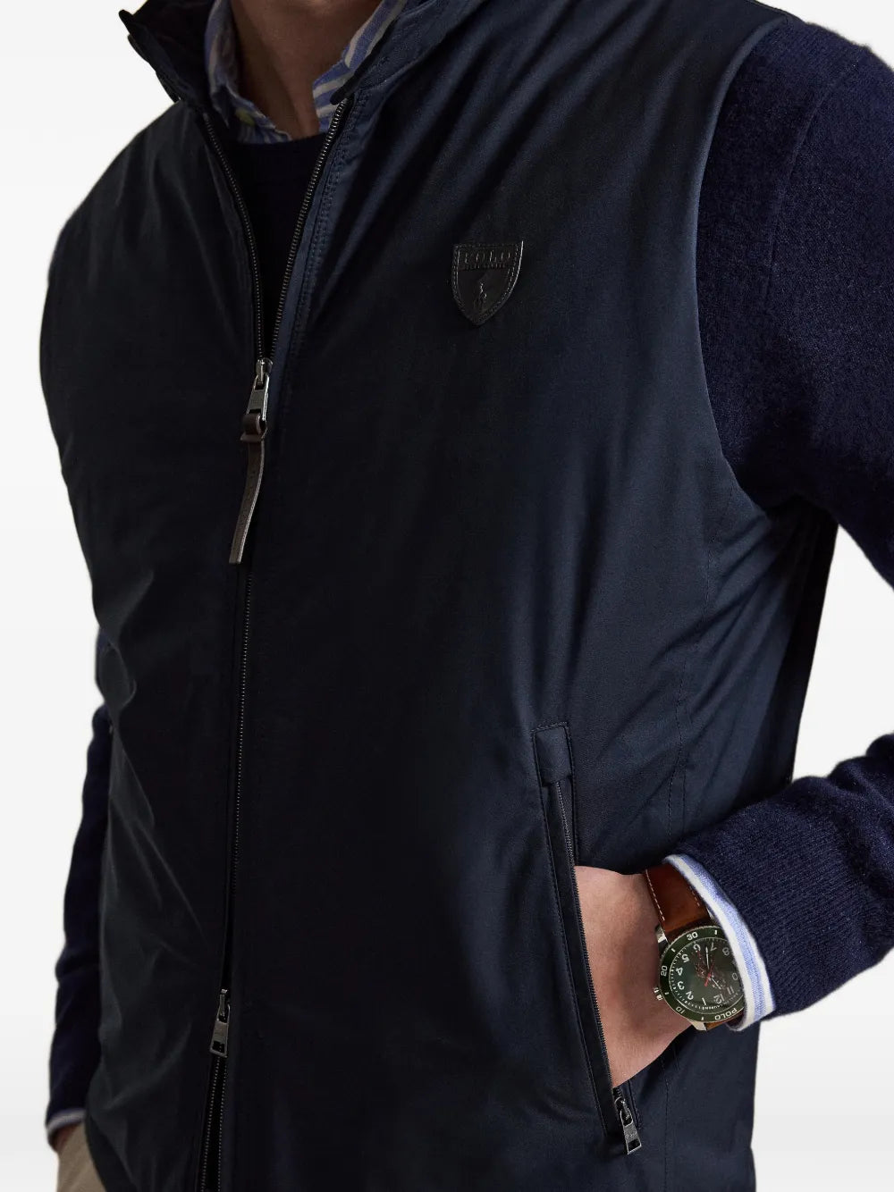 Ralph Lauren Shield Patch Gilet — Navy — view 5