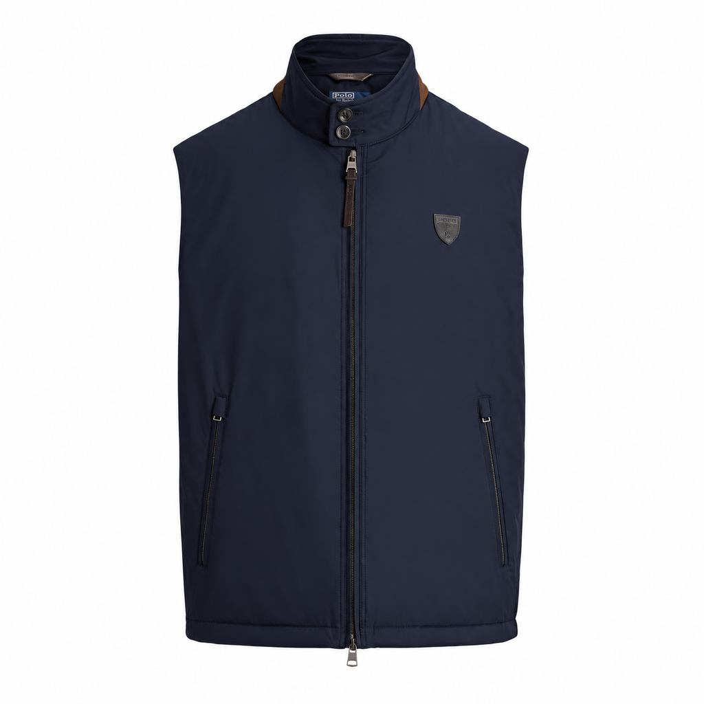 Ralph Lauren Shield Patch Gilet — front view, white background