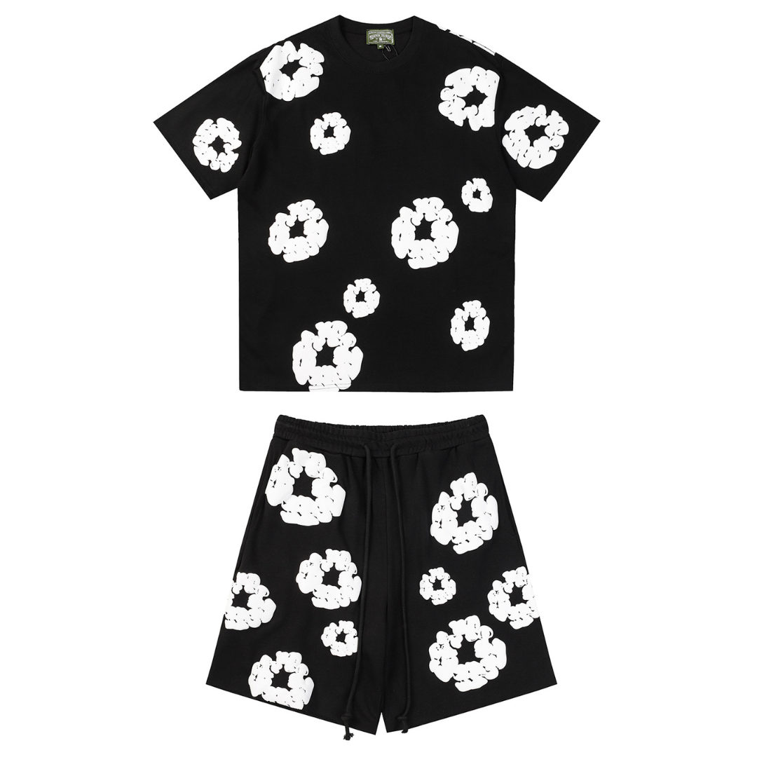 Denim Tears Cotton Wreath T-Shirt and Shorts Set